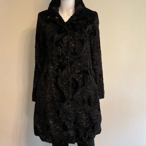 White House Black Market Persia Coat~Size Small~Black~Gorgeous~Super soft~NWOT!